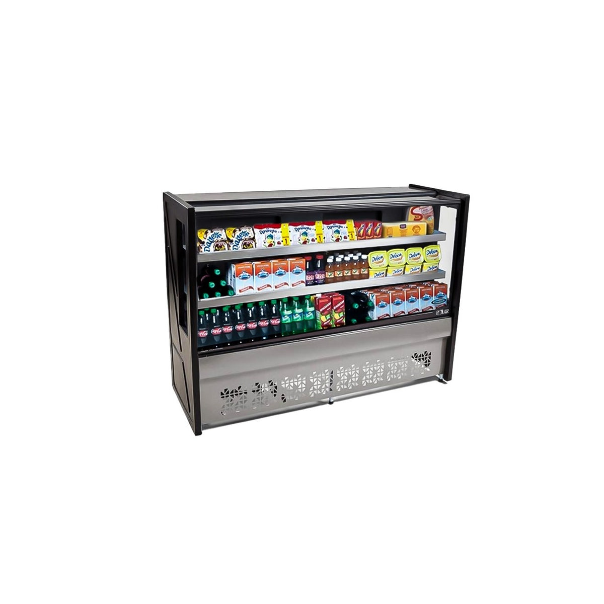 Balcão refrigerado Polar Platinum 1,25m com produtos
