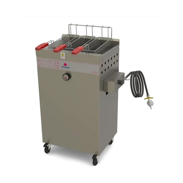 Fritadeira a Gás Progas PR-2000BPG Style 18L vista frontal — restaurante e lanchonete