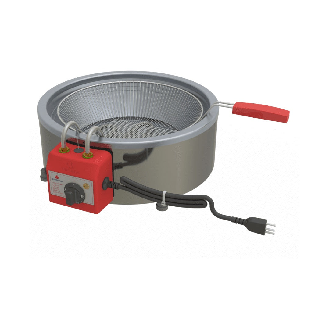 Tacho Fritador Elétrico Progas PR-70E 7 Litros com Cesto 220V - Vista frontal profissional
