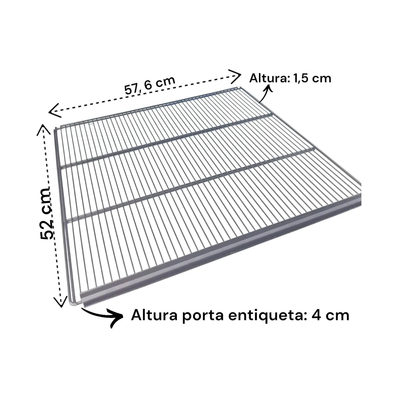 Prateleira Grade Original Imbera CCV355 VRS19 preta 58x51,5cm peça reposição cervejeira expositor - vista 3