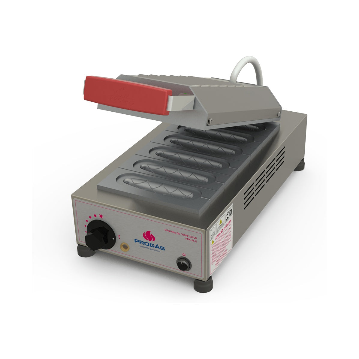 Prensa Elétrica Crepe Suíço 6 Cavidades PRK-06 Style 220V Progás - Vista profissional