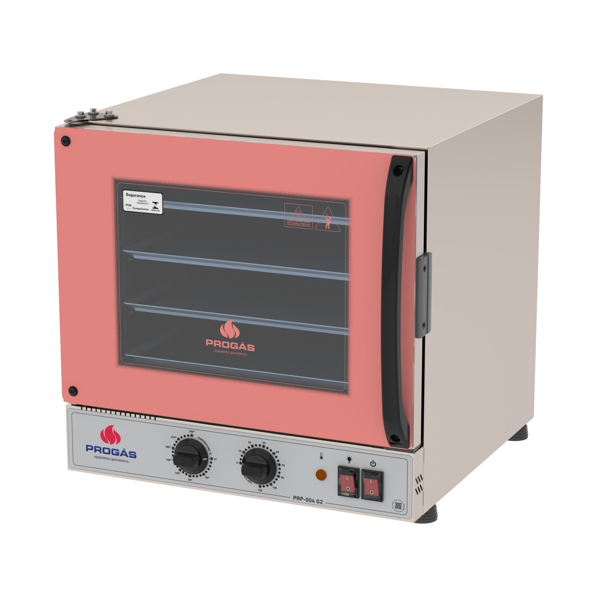 Forno Turbo Elétrico Progás PRP-004 G2 analógico 220V rosa 56L 4 esteiras - vista 1