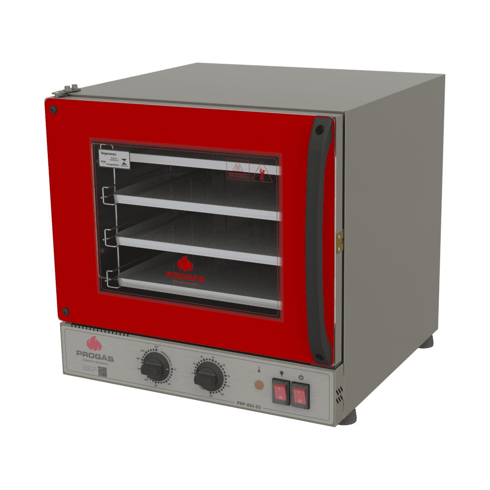 Forno Elétrico Turbo Progas PRP-004 G2 vermelho 220V analógico padaria artesanal lanchonete - vista 3