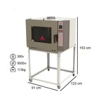 Forno Turbo Elétrico Progás PRP-5000NE 380V trifásico 5 esteiras 58x70cm 375 pães por hora industrial padaria - vista 3