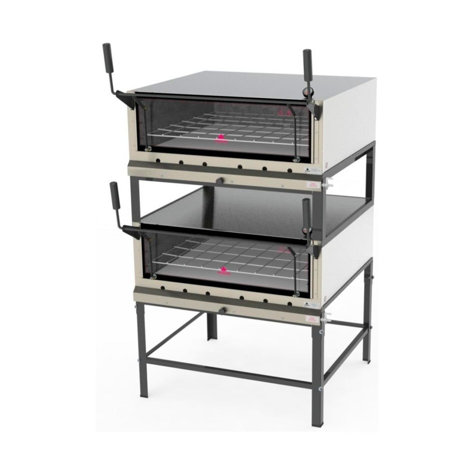 Forno Industrial Duplo Progas PRP-900DP G2 Inox s/ Pedra Refratária - Vista frontal profissional