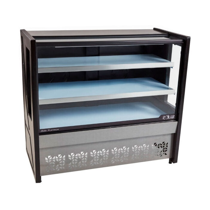 Vitrine Natural Polar PVNP 125 1,25m expositor sem refrigeração com portas bandejas padaria confeitaria pães doces - vista 2
