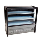 Vitrine Natural Polar PVNP 125 1,25m expositor sem refrigeração com portas bandejas padaria confeitaria pães doces - vista 2
