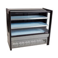 Vitrine Natural Polar 1,25m PVNP 125 — Expositor Sem Refrigeração com Portas Bandejas para Padaria e Confeitaria