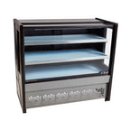 Vitrine Natural Polar PVNP 125 1,25m expositor sem refrigeração com portas bandejas padaria confeitaria pães doces - vista 5